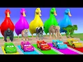 Download Lagu Long Slide Game With Cow Elephant Gorilla Hippopotamus Tiger - 3d Animal Game - Funny 3d Animals