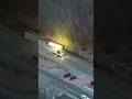 Drone footage of tour bus rollover crash on New York highway