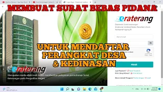 Cara Membuat Surat Bebas Pidana Online di eraterang.balilum(Untuk mendaftar Perangkat Desa dll)