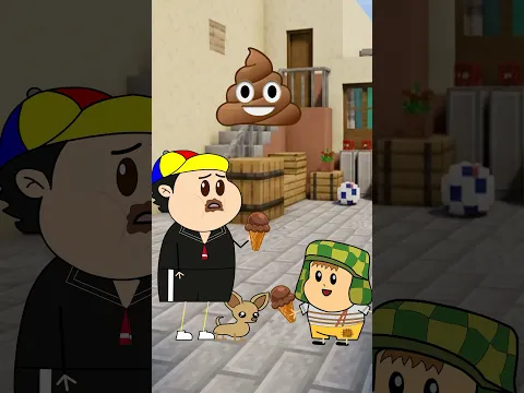 Chavito y el helado de Chocolate 🍫💩 #chavodel8 #minecraft