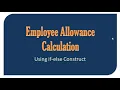 Employee Allowance Calculation Java Program Using if-else Construct ICSE