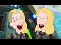 Beth And Space Beth Kissing | Rick and Morty S6 EP3