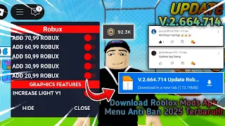 Tutorial Cara Pasang Roblox Mods menu Apk Unlimited Robux Versi 2.664.714 Terbaru