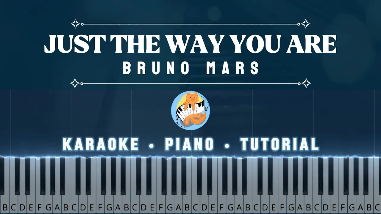 Bruno Mars - Just The Way You Are | Karaoke Piano | Piano Tutorial