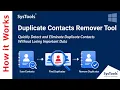 Duplicate Contact Remover by SysTools Remove Duplicate Contacts from MAB SQLite LDIF Files