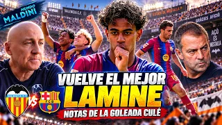 EL BARCELONA VUELA: LAMINE YAMAL, RODRI, FERMÍN, RAPHINHA... NOTAS AL 0-5 EN VALENCIA
