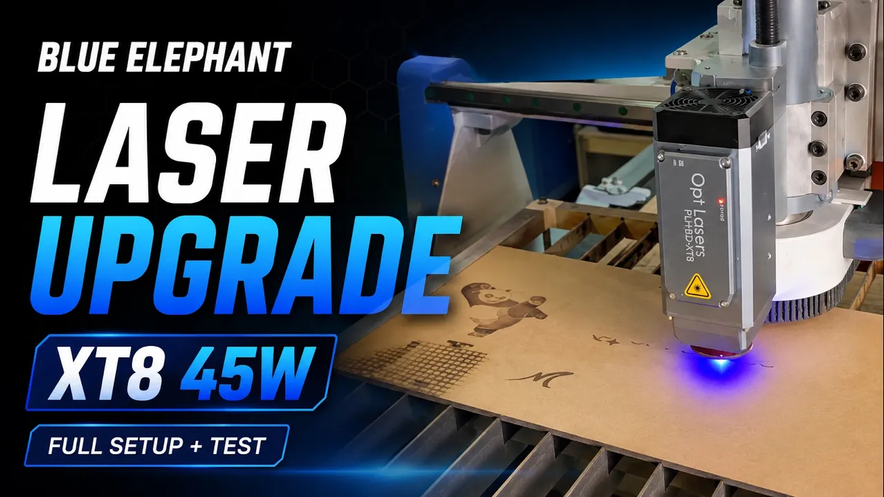 Connecting PLH3D-XT8 45W Laser on Blue Elephant x Opt Lasers | Full Guide by ​@maconSTUFF