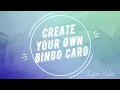 How to Create a Cool Custom Bingo Card