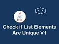 check if list elements are unique v1 in java