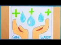 Save Water Save Life Poster Jal Hi Jeevan Hai Drawing World Water Day drawing