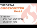 Tutorial CodeIgniter V4 4 5 8 Firt APP Static Pages News Section Create News Items