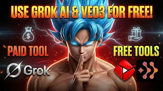 How to Use GROK AI & VEO3 for FREE |  Image to  Video , Text to Video Creation  (100% Free!)