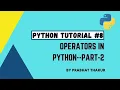 Operators In Python - Part