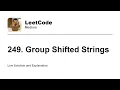 249 Group Shifted Strings Leetcode Medium