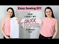 EASY way to draft a SIMPLE summer top NON traditional method pattern making