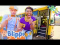 Download Lagu Wheels on the Bus | Brand New BLIPPI wheels on the school bus song | Educational Songs For Kids