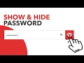 Show and hide Password Using Vanilla Javascript