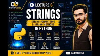 Python for Beginners Lecture 6 Strings String Methods CareerUstad