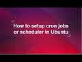 How to setup cron jobs or scheduler in Ubuntu 20 4 1 for python script