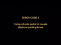 Vauxhall Astra - Error Code 6
