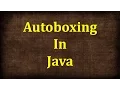 Autoboxing in java Java tutorials by java9s