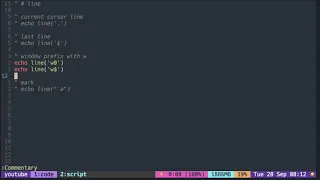 Vimscript Tutorial Buffer get line number of different places