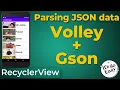 Parse Json Using Volley Android Volley Library Tutoria l recyclerview json parsing