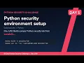 Python security environment setup - Day Python Security Challenge