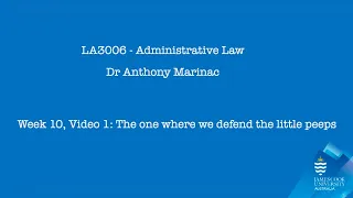 Admin Law 2024 Week 10 1 The Ombudsman
