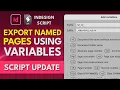 InDesign Export Named Pages Using Variables
