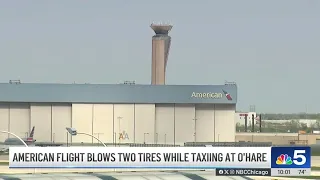 American Airlines flight blows two tires just before departing from O Hare