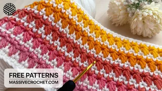 Crochet A SUPER EASY Pattern For Beginners UNUSUAL Crochet Stitch For Blanket Bag Bedspread 