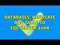 Databases Replicate DB2 table to SQL Server 2008 2 Solutions