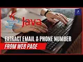 Extract Email and Phone Number From Web Page Using Simple Java Program