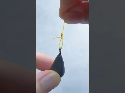 Fishing knot skills with the most secure knot for weights #fishing #fishingknot #shorts