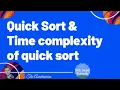 Algo 9 Quick sort and time complexity calculation of quick sort