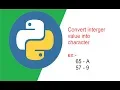 how to convert an integer value to corresponding character value in python