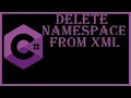 How to delete namespace when creating xml file c