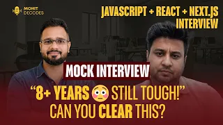 Frontend Lead Mock Interview 8 Years Experience React Next js JavaScript
