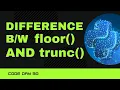 Code 30 Difference between floor and trunc in Python 365 days of code