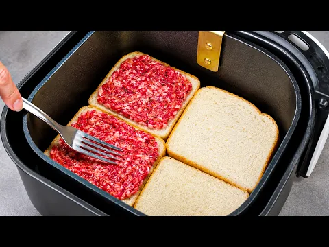 Better than pizza! Bread with ground meat in the air fryer in 10 minutes!