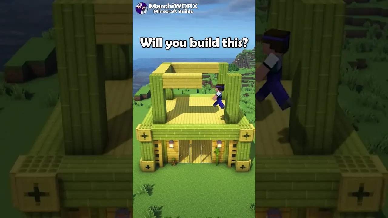 Minecraft Easy Bamboo House ???? Build Tutorial