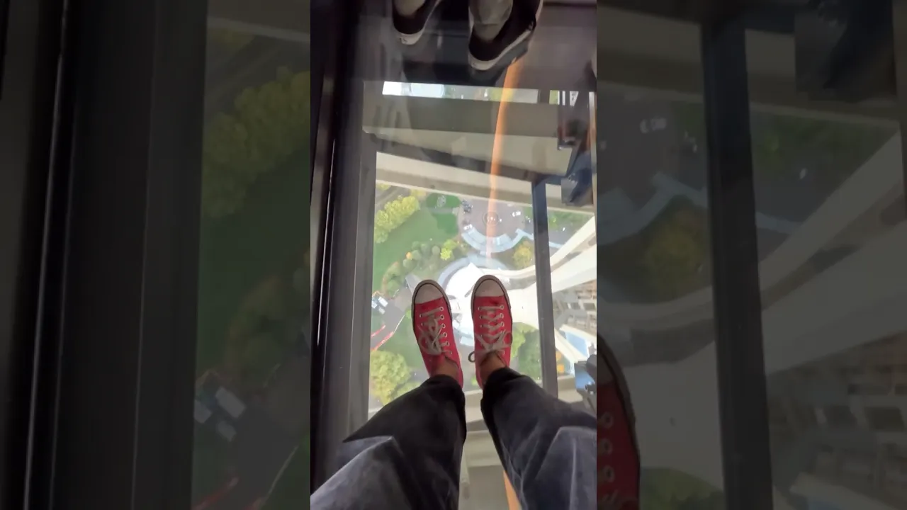 We made it to the top of Seattles Space needle #familytravel #shorts #minivlog