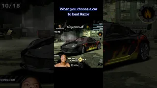 When You Choose A Car To Beat Razor In NFS MW Shorts Racing Nfsmw Nfs Memes 