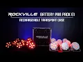 Rockville BATTERY PAR PACK 61 8 Rechargeable Wash Lights Charging Case