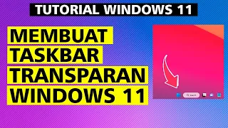 how to make the taskbar transparent windows 11