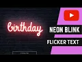 Create a Neon Blink text CSS animation - CSS Advanced tutorial