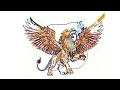 Drawing a Fire Griffin with Python Code Generative Art in 4 Minutes