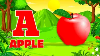 Phonics Song 2 with TWO Words in 3D - A For Apple🍎🍏- ABC Alphabet Songs with Sounds for Children's