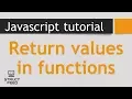 JavaScript Tutorial 11 - Function Return
